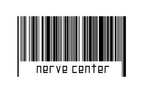 Digitalization concept. Barcode of black horizontal lines with inscription ne 스톡 일러스트