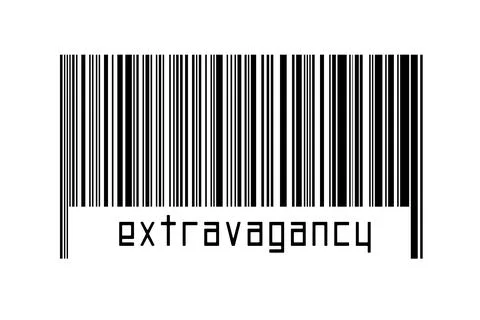 Digitalization concept. Barcode of black horizontal lines with inscription ex イラスト素材