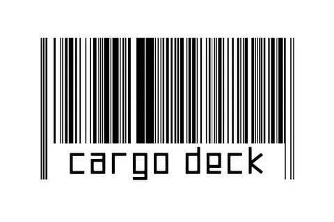 Digitalization concept. Barcode of black horizontal lines with inscription ca イラスト素材