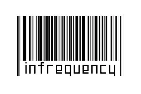 Digitalization concept. Barcode of black horizontal lines with inscription in 스톡 일러스트