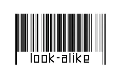 Digitalization concept. Barcode of black horizontal lines with inscription lo Stock Illustration