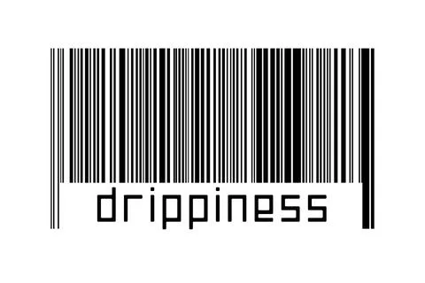 Digitalization concept. Barcode of black horizontal lines with inscription dr Stock Illustration