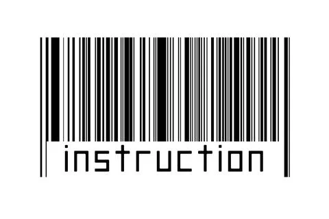 Digitalization concept. Barcode of black horizontal lines with inscription in 스톡 일러스트