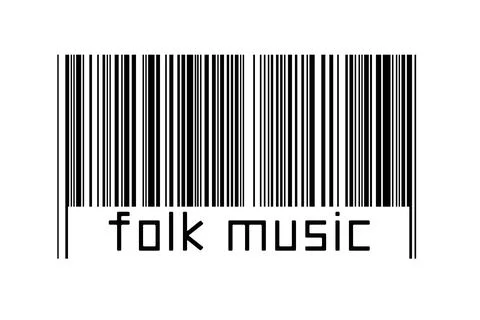 Digitalization concept. Barcode of black horizontal lines with inscription fo Stock Illustration