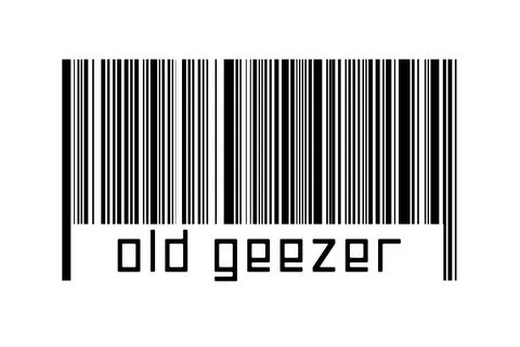 Digitalization concept. Barcode of black horizontal lines with inscription ol Stock Illustration