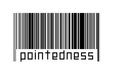 Digitalization concept. Barcode of black horizontal lines with inscription po Stock Illustration