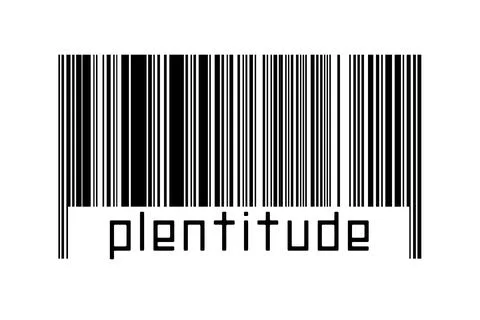 Digitalization concept. Barcode of black horizontal lines with inscription pl 스톡 일러스트