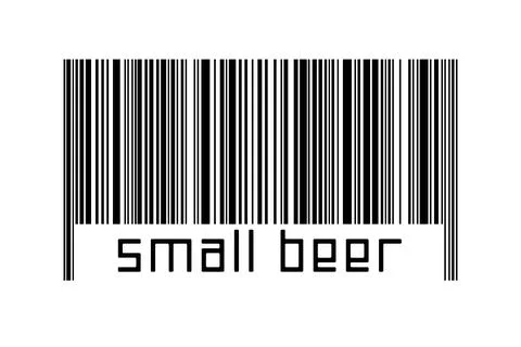 Digitalization concept. Barcode of black horizontal lines with inscription sm Illustrazione stock