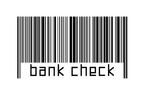 Digitalization concept. Barcode of black horizontal lines with inscription ba Stock Illustration