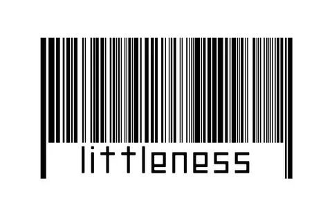 Digitalization concept. Barcode of black horizontal lines with inscription li Stock Illustration