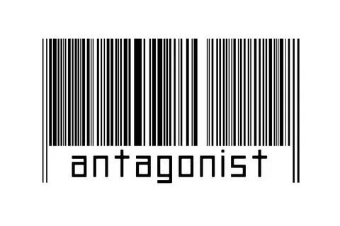 Digitalization concept. Barcode of black horizontal lines with inscription an イラスト素材