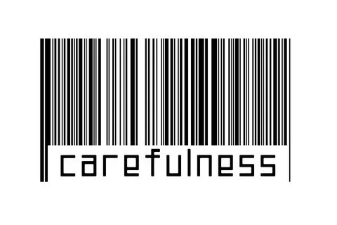 Digitalization concept. Barcode of black horizontal lines with inscription ca Stockillustratie