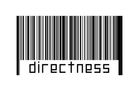 Digitalization concept. Barcode of black horizontal lines with inscription di Stock Illustration