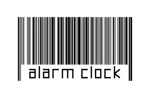 Digitalization concept. Barcode of black horizontal lines with inscription al 스톡 일러스트