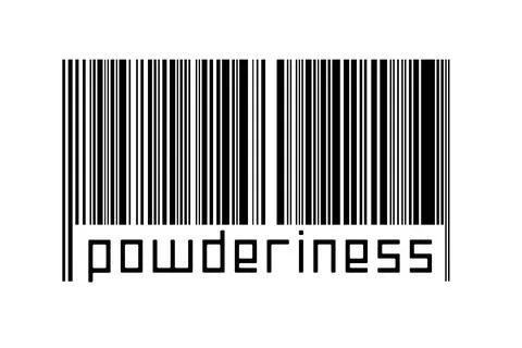 Digitalization concept. Barcode of black horizontal lines with inscription po Stock Illustration