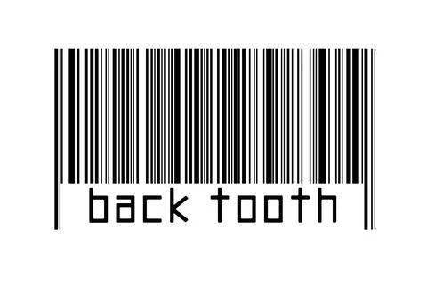 Digitalization concept. Barcode of black horizontal lines with inscription ba Illustrazione stock