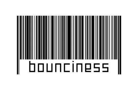 Digitalization concept. Barcode of black horizontal lines with inscription bo Stock Illustration