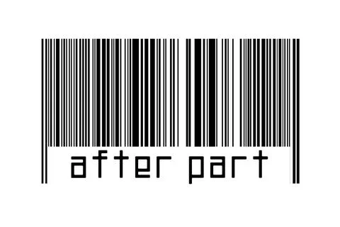 Digitalization concept. Barcode of black horizontal lines with inscription af Stock Illustration