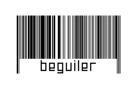 Digitalization concept. Barcode of black horizontal lines with inscription be Stock Illustration