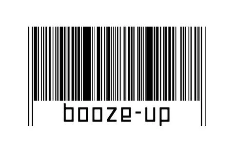 Digitalization concept. Barcode of black horizontal lines with inscription bo イラスト素材