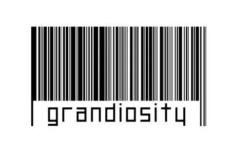 Digitalization concept. Barcode of black horizontal lines with inscription gr Illustrazione stock