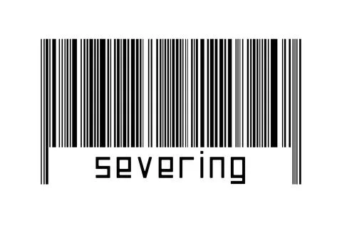 Digitalization concept. Barcode of black horizontal lines with inscription se Stock Illustration