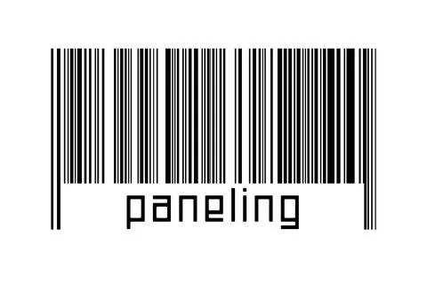 Digitalization concept. Barcode of black horizontal lines with inscription pa Stock Illustration