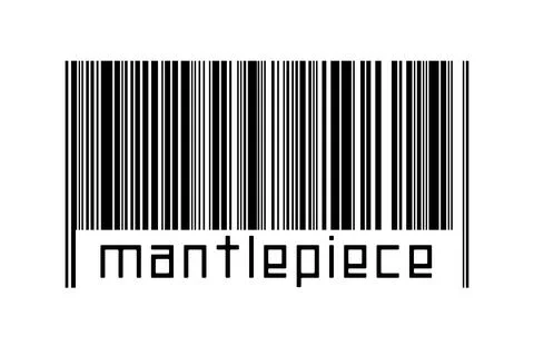 Digitalization concept. Barcode of black horizontal lines with inscription ma イラスト素材