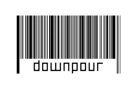 Digitalization concept. Barcode of black horizontal lines with inscription do Stock Illustration