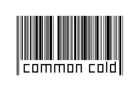 Digitalization concept. Barcode of black horizontal lines with inscription co Stock Illustration