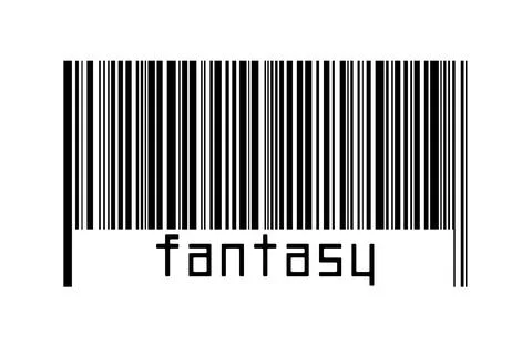 Digitalization concept. Barcode of black horizontal lines with inscription fa Stock Illustration