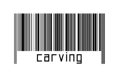 Digitalization concept. Barcode of black horizontal lines with inscription ca 스톡 일러스트