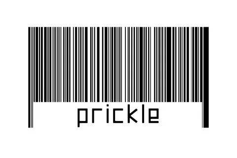 Digitalization concept. Barcode of black horizontal lines with inscription pr Stock Illustration