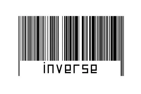 Digitalization concept. Barcode of black horizontal lines with inscription in 스톡 일러스트