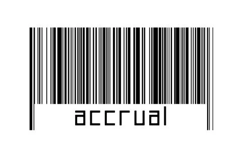 Digitalization concept. Barcode of black horizontal lines with inscription ac 스톡 일러스트