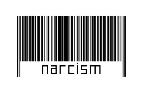 Digitalization concept. Barcode of black horizontal lines with inscription na Stock Illustration