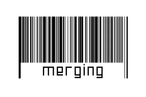 Digitalization concept. Barcode of black horizontal lines with inscription me Stock Illustration