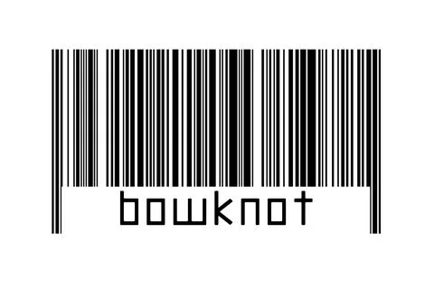 Digitalization concept. Barcode of black horizontal lines with inscription bo Stock Illustration