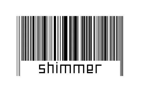 Digitalization concept. Barcode of black horizontal lines with inscription sh Illustrazione stock