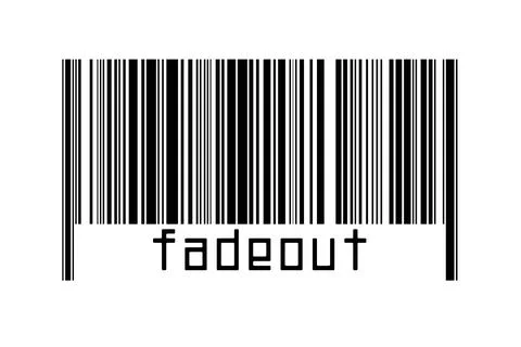 Digitalization concept. Barcode of black horizontal lines with inscription fa Stock Illustration