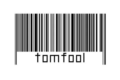 Digitalization concept. Barcode of black horizontal lines with inscription to Stock Illustration