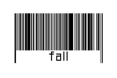 Digitalization concept. Barcode of black horizontal lines with inscription fa Illustrazione stock