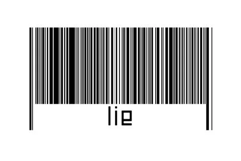 Digitalization concept. Barcode of black horizontal lines with inscription li イラスト素材