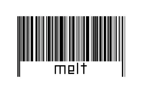 Digitalization concept. Barcode of black horizontal lines with inscription me Stock Illustration