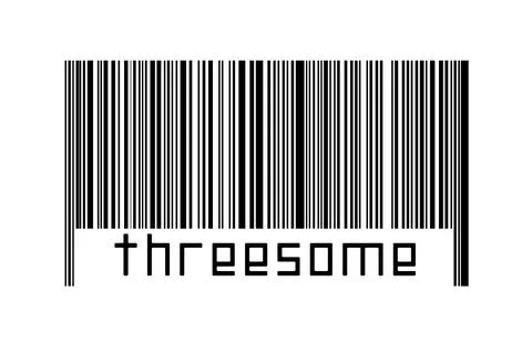 Digitalization concept. Barcode of black horizontal lines with inscription th イラスト素材