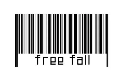 Digitalization concept. Barcode of black horizontal lines with inscription fr 스톡 일러스트