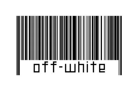 Digitalization concept. Barcode of black horizontal lines with inscription of Stock Illustration
