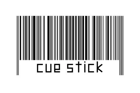 Digitalization concept. Barcode of black horizontal lines with inscription cu Stock Illustration