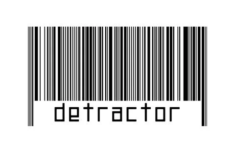 Digitalization concept. Barcode of black horizontal lines with inscription de Illustrazione stock