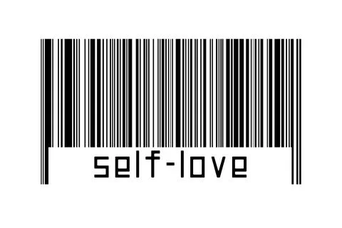 Digitalization concept. Barcode of black horizontal lines with inscription se Illustrazione stock